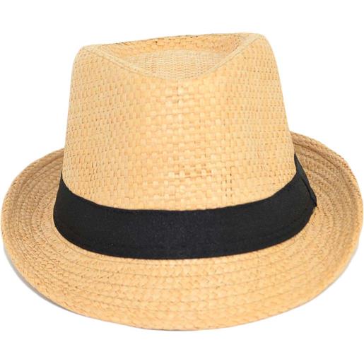 Malu Shoes cappello di paglia uomo con banda nera tinta unita naturale moda estiva tendenza moda giovane