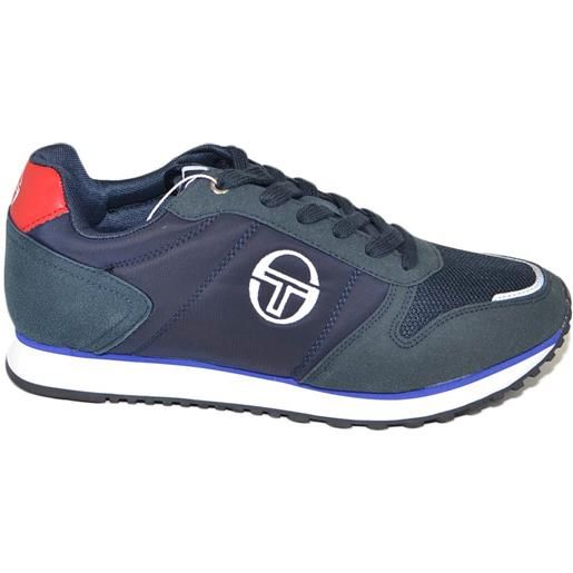 SERGIO TACCHINI loris college mx- sneakers basse sergio tacchini di colore blu tortora casual con suola running bicolore