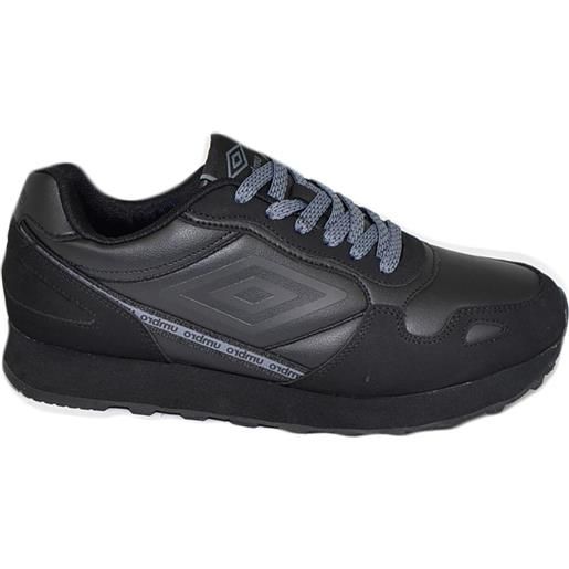 UMBRO sneakers uomo umbro linea score a pannelli con dettagli a contrasto nero tinta unita fondo running ergonomico comfort