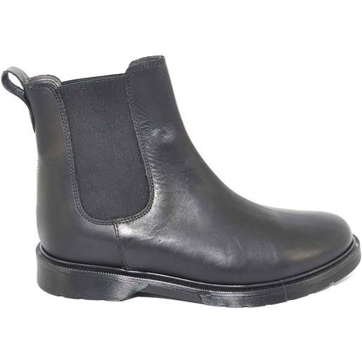 Malu Shoes stivaletto uomo beatles chelsea vera pelle nero spazzolato elastico fondo invernale antiscivolo made in italy