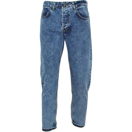 Malu Shoes jeans uomo denim lavaggio graduale slim fit a cavallo basso 4 tasche moda cross cargo tendenza