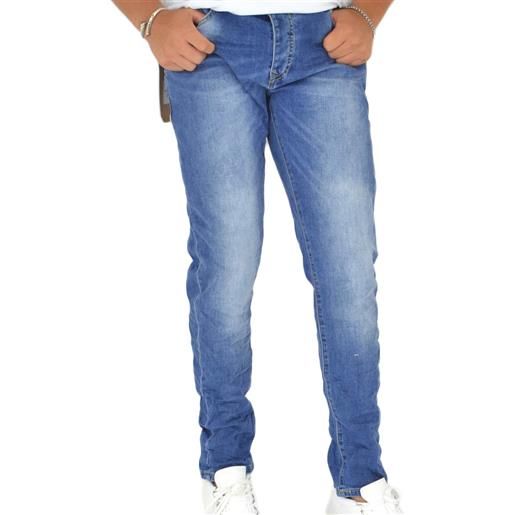 Malu Shoes pantaloni jeans , skinny fit con tasca americana. Chiusura con bottone e cerniera. 