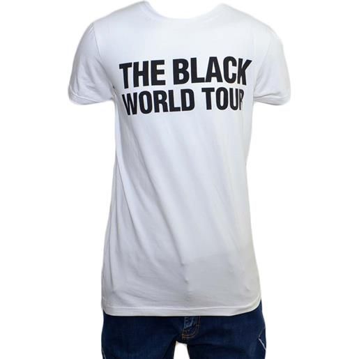 Malu Shoes t-shirt maglietta con collo rotondo e maniche corte con design popular doppio colore bianco