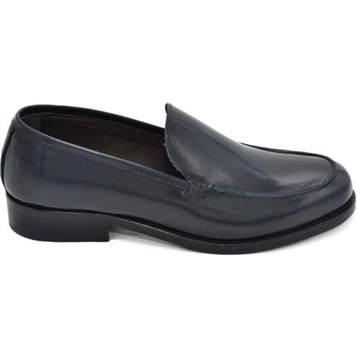 Malu Shoes scarpe uomo mocassini inglese college liscio vera pelle abrasivato made in italy fondo classico sportivo genuine leather