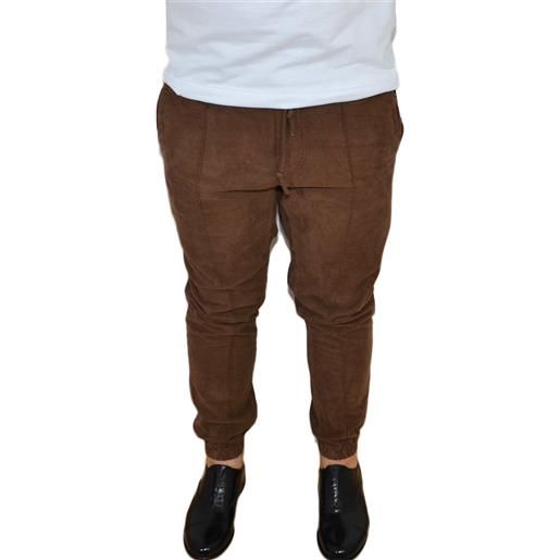 ACY pantaloni chino cropped art 0999 ciniglia marrone dandy style comodo