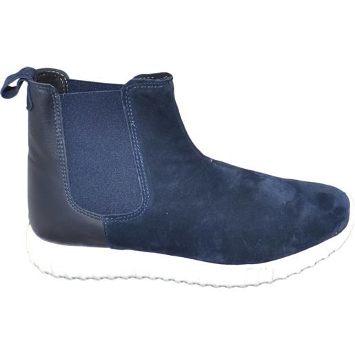 Malu Shoes scarpe uomo beatles art: 0164 made in italy pelle nero scamosciata blu scuro fondo rigato sporco running comfort genuine leather