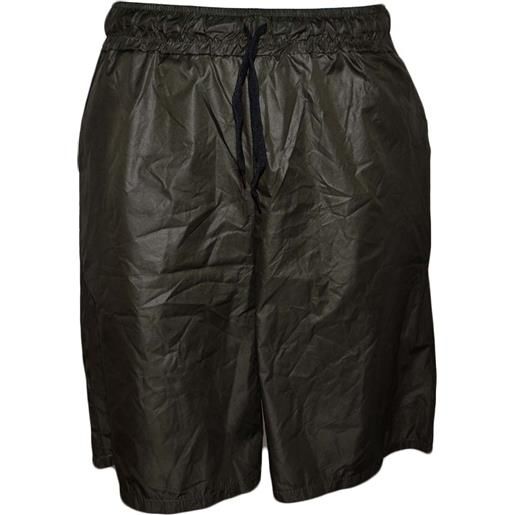 AVANA pantaloncino shorts uomo art. Avana 098 monocromatico verde in tessuto semilucido opacizzato slim fit trend