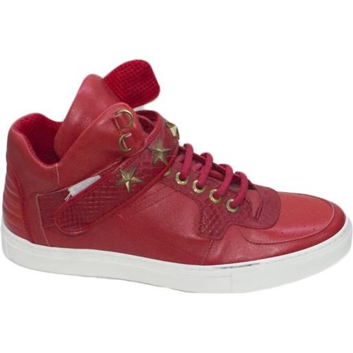 Malu Shoes sneakers art 7658 rosso strappo lacci fondo antiscivolo comfort accessori