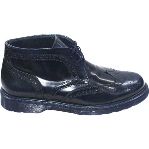 Malu Shoes polacchino abrasivato blu art 0123martens fondo trasparente