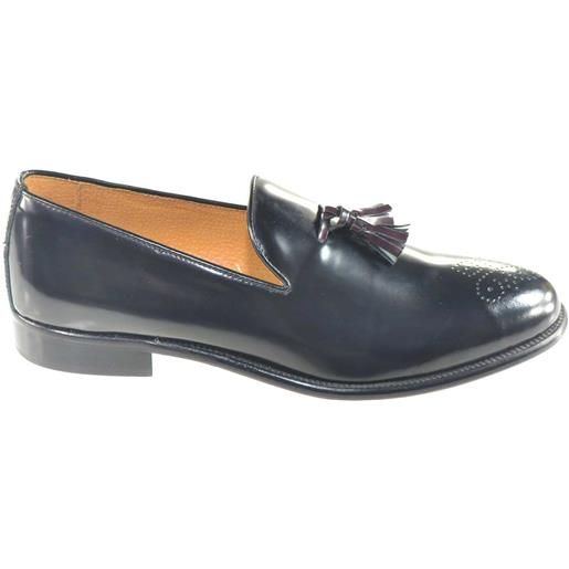 Malu Shoes scarpe uomo francesina nera pelle lucida nappe bordeaux fondo cuoio antiscivolo nero genuine leather cucitura laterale