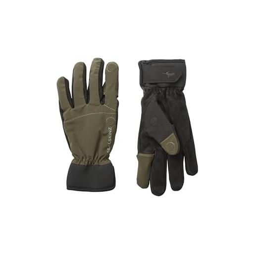 SEALSKINZ stanford, guanti da sport impermeabili per tutte le condizioni atmosferiche, verde oliva/nero, xxl