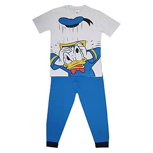 Disney mens donald duck pyjamas 31545 blue/white small