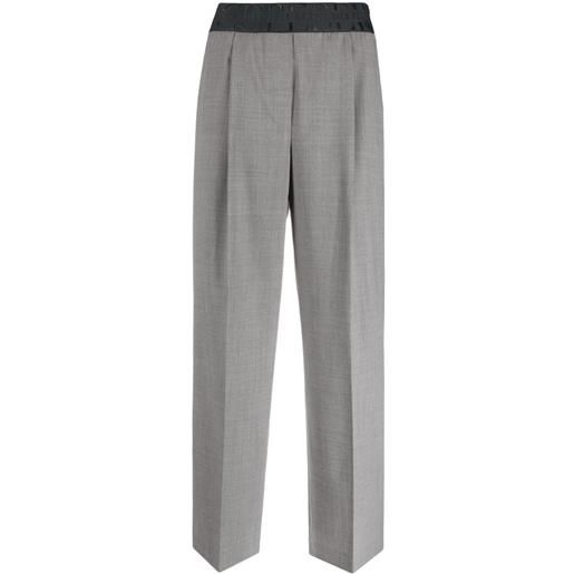 Peserico pantaloni a vita alta - grigio