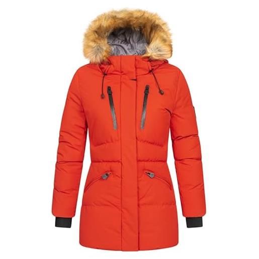Geographical Norway crown lady - giacca donna imbottita calda autunno-invernale - cappotto caldo - giacche antivento a maniche lunghe e tasche - abito ideale (nero m)