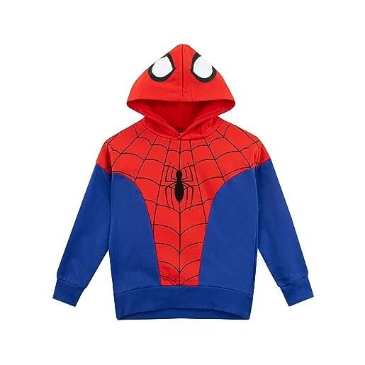 Marvel felpa per bambini| felpa con cappuccio spiderman | felpe per ragazzi | rosso 9-10 anni