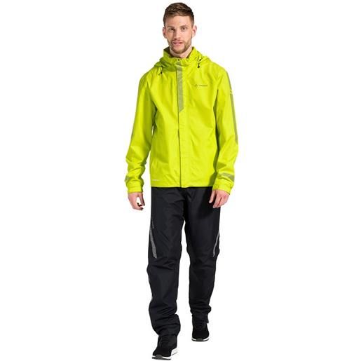 Vaude Bike luminum ii rain jacket verde, giallo s uomo