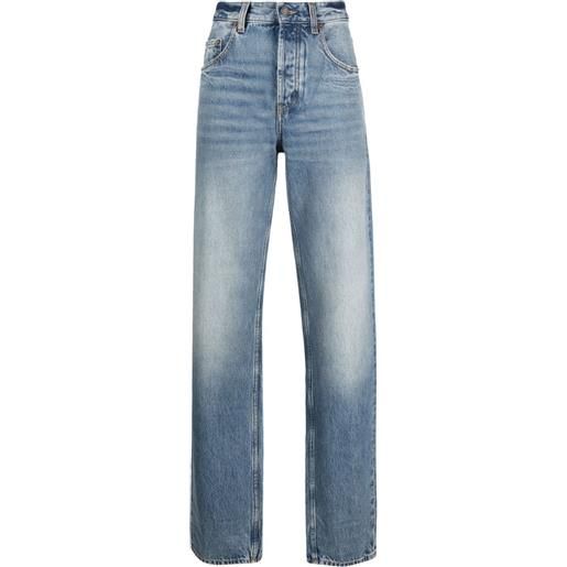 Saint Laurent jeans dritti a vita alta - blu