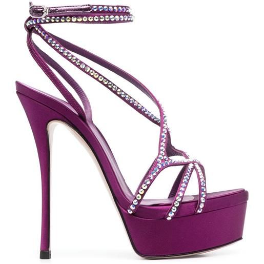 Le Silla sandali belen con decorazione di cristalli - viola
