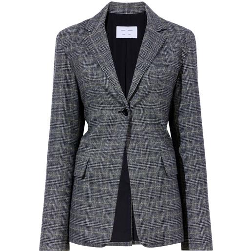 Proenza Schouler White Label plaid tied-waist blazer - nero