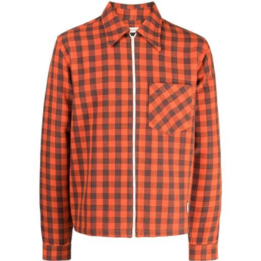 Wales Bonner giacca a quadri - arancione