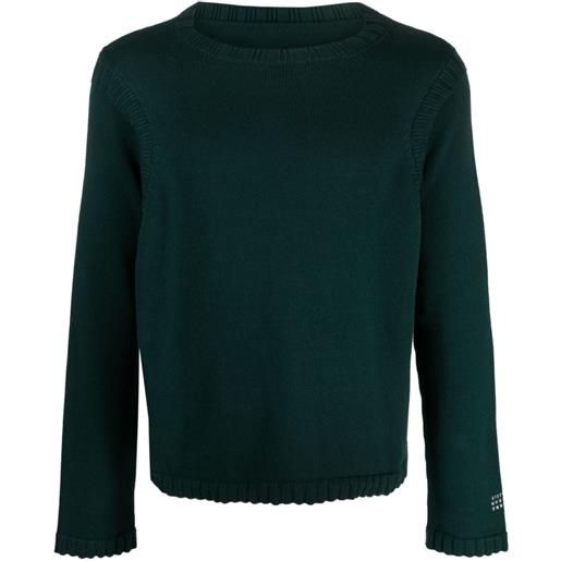 MM6 Maison Margiela maglione con logo - verde