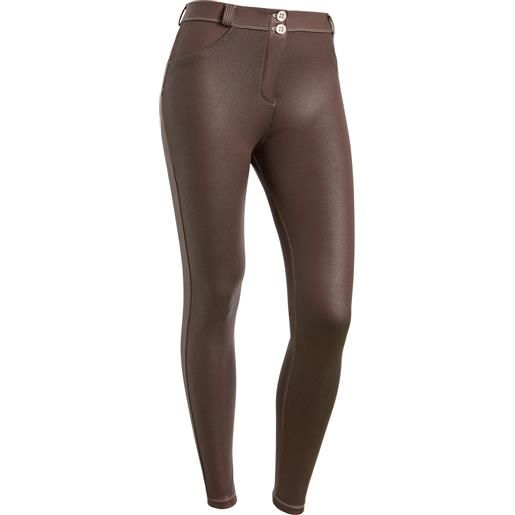 Freddy pantaloni wr. Up® in similpelle con vita alta bottoni e zip