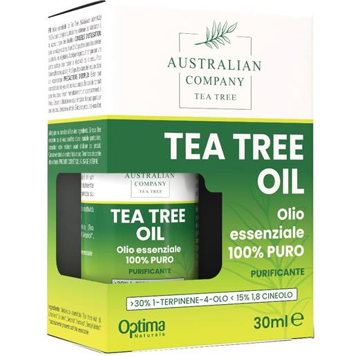 OPTIMA NATURALS Srl australian tea tree oil 30ml - olio essenziale per il corpo - ideale per zone difficili - zona sotto le unghie