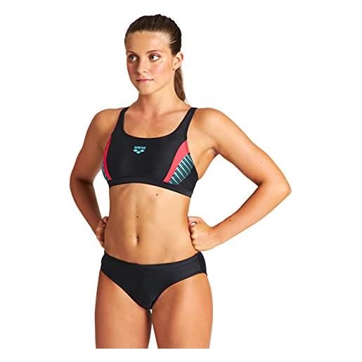 Arena feel threefold r bikini da donna sportivo, slip con laccetti, costume da bagno ad asciugatura rapida in tessuto arena max. Fit eco con massima resistenza al cloro e sale, protezione uv upf 50+