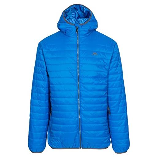 Trespass - giacca dunbar ultra light warm down touch imbottita giacca invernale con cappuccio, uomo, majkcan20002_bluxxs, blue, 2x-small