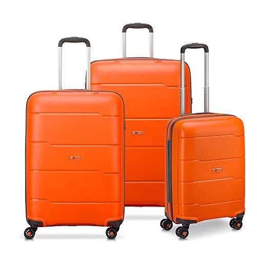 RONCATO set 3 trolley g+m+c 4w galaxy arancione unisex adulto, arancione, pequeño + mediano + grande, valigia, arancione, pequeño + mediano + grande, valigia