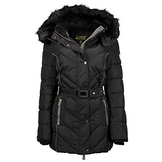 Geographical Norway becky lady - parka caldo da donna - cappotto cappuccio pelliccia - giacca a vento invernale - giacca lunga fodera calda - regalo donna (beige 2xl) taglia 5
