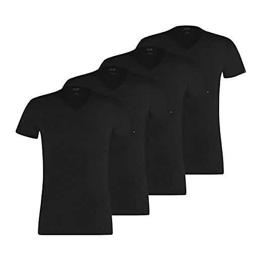 PUMA maglietta basic da uomo con scollo a v, 100000890, confezione da 4, white (002), xl