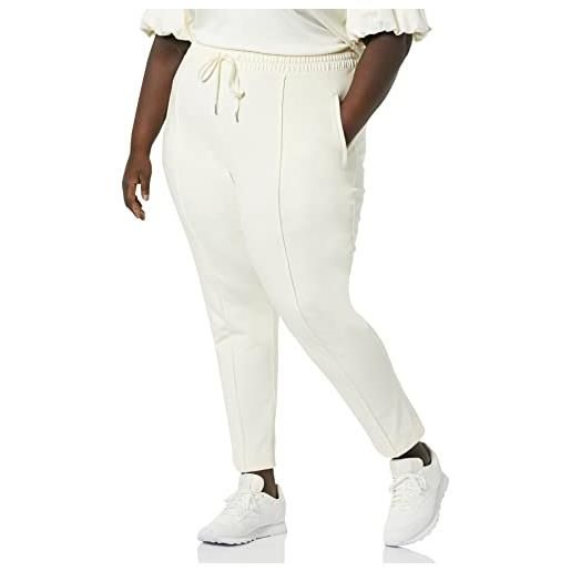 Amazon Essentials pantaloni con elastico in vita e gamba affusolata (taglie forti disponibili) (in precedenza amazon aware) donna, carbone puntinato, 6xl plus