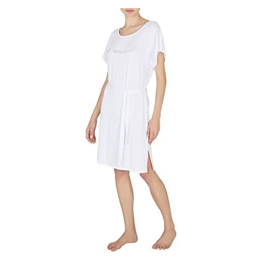 Emporio Armani pantaloncini elasticizzati da donna in viscosa short dress, bianco, s