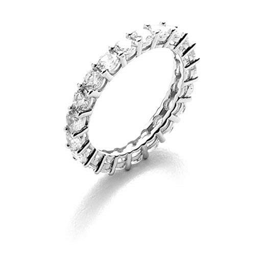 4US Cesare Paciotti anello da donna collezione multi zirconia. Anello realizzato in argenti, zirconi con zirconi. Veretta con zirconi della misura 12. La referenza è 4uan3436w-12