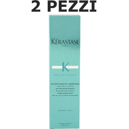 Kérastase kerastase resistance extentioniste thermique 150ml 2 pezzi crema-gel termoprottetiva rinforzante capelli lunghi