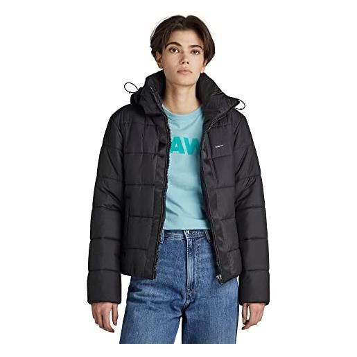 G-STAR RAW meefic hooded padded jacket giacca, nero (dk black d17597-b958-6484), xxs donna