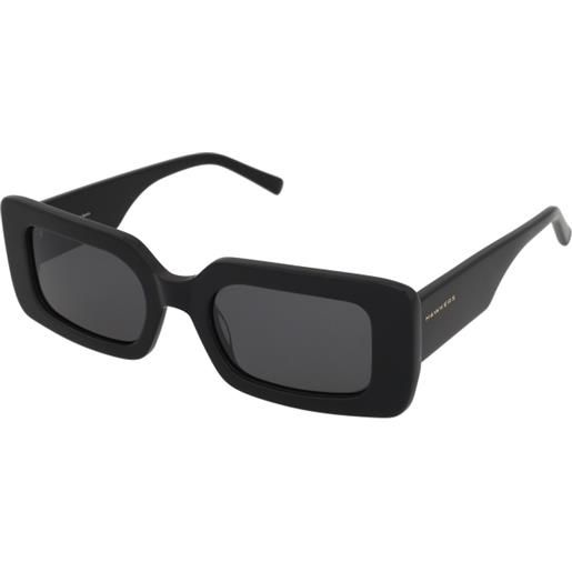 Hawkers jam black dark | occhiali da sole graduati o non graduati | prova online | unisex | plastica | rettangolari | nero | adrialenti