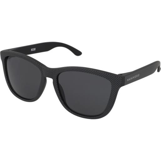 Hawkers one carbon dark | occhiali da sole graduati o non graduati | unisex | plastica | quadrati | nero, grigio | adrialenti