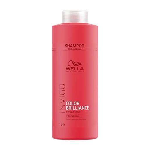 Wella professionals invigo color brilliance shampoo per capelli normali/fini, per capelli colorati, 1l