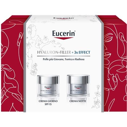Eucerin cofanetto hyaluron filler +3x effect crema giorno spf15 + crema notte