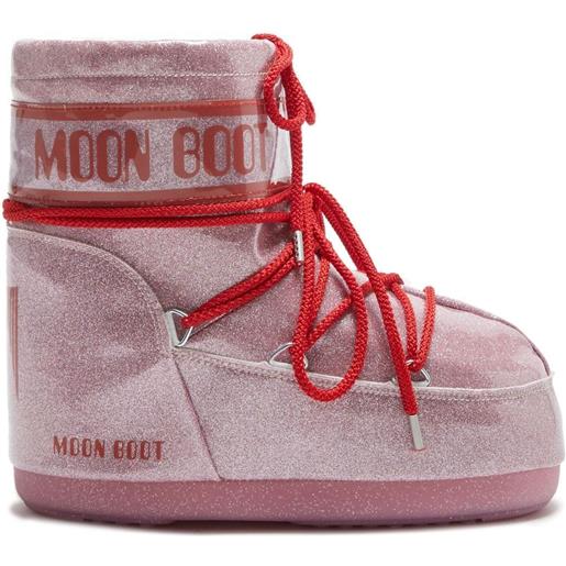 Moon Boot stivali icon low glitter - rosa