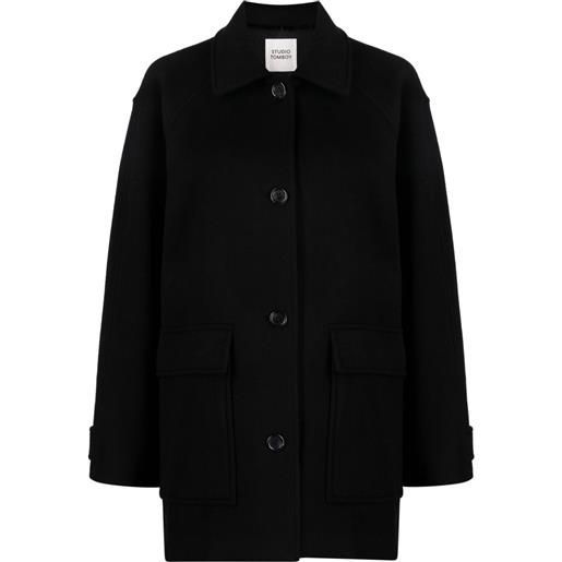 STUDIO TOMBOY cappotto con colletto classico - nero