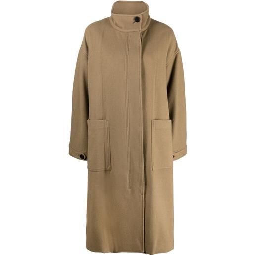 STUDIO TOMBOY cappotto monopetto con tasche - marrone
