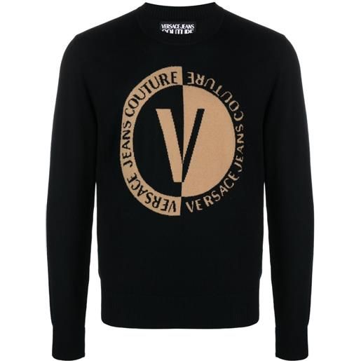 Versace Jeans Couture maglione con logo - nero