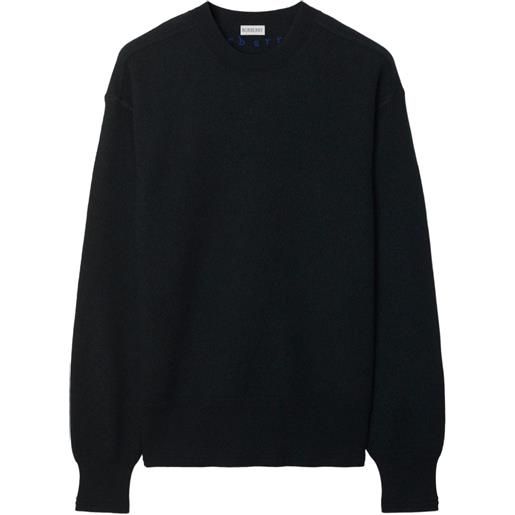 Burberry maglione con ricamo - nero