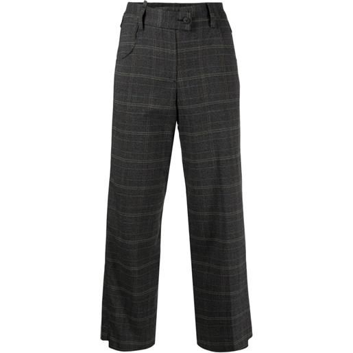 JNBY pantaloni crop a quadri - grigio
