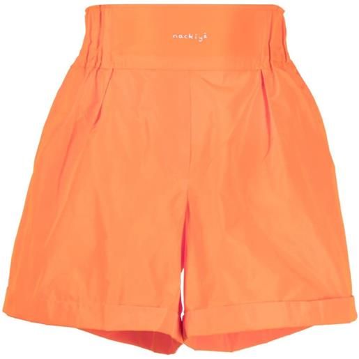 Nackiyé shorts con stampa - arancione
