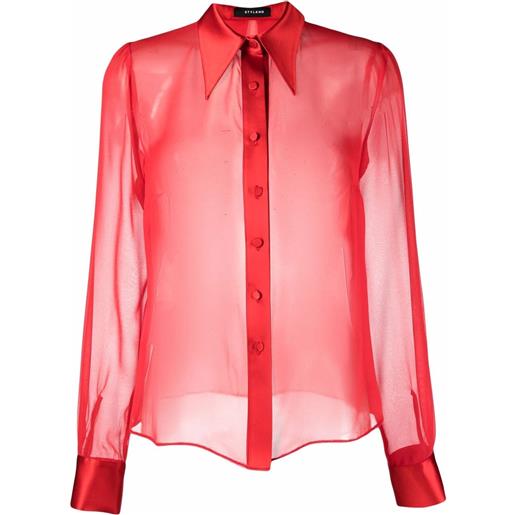 STYLAND camicia semi trasparente - rosso