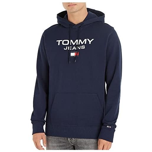 Tommy jeans - felpa uomo regular con cappuccio - taglia s